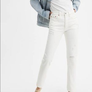 NWT White Levi’s 501s